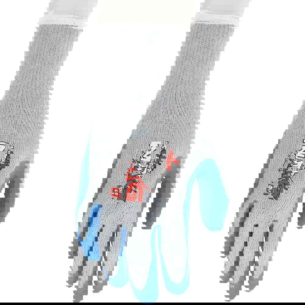 General Purpose Work Gloves: Medium, Latex Coated, Cotton & Polyethylene